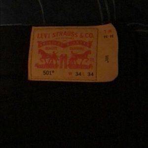 Levi 501 Black jeans 34x34
